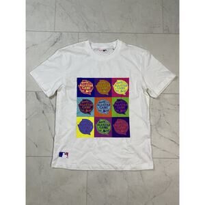 MLB Terez Womens Texas All Star Game Technicolor White T Shirt Size S